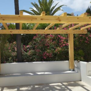 PÉRGOLA PINO 3x3 SIN CUBIERTA